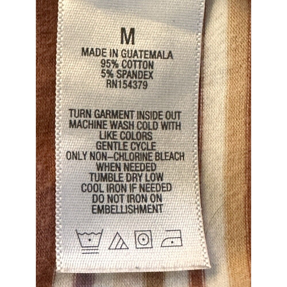 Aeropostale Striped Crop Tank Square Neck Y2K Neutral Fitted Top M - Picture 5 of 6
